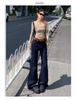 Women's Khaki Low-Waist Micro-Flare Jeans - 2025 Autumn/Winter Collection, Loose and Slimming Fit