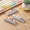 Cute Cat Relax Button Keycap, Kawaii Cat 4-Key Keyboard Fidget Toy For Friends Gift, Portable Fidget Keychain Fashion Bag Charm