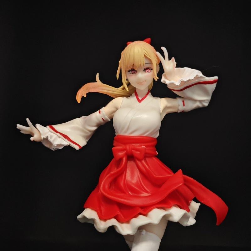 20cm My Dress-Up Darling Figure Detective Marin Kitagawa Miko Shrine Maiden Action Figure Anime Model Toy Desktop Ornament Gifts