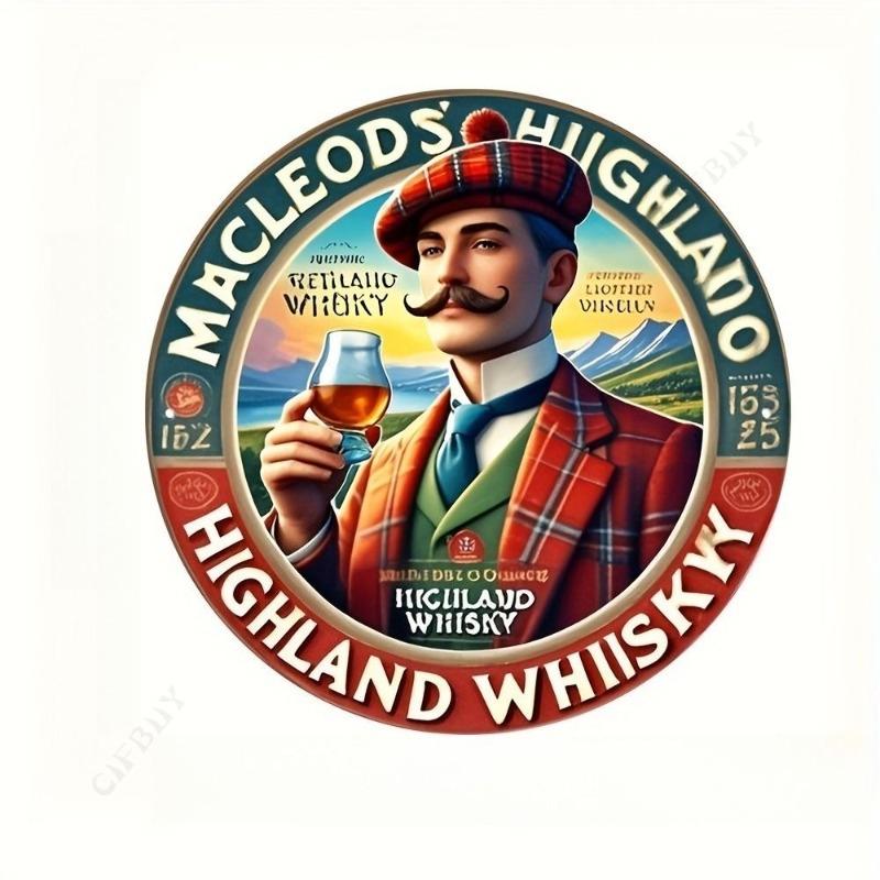 Hexenbesen Halloween Schild, Runde Aluminium Wandplakette 20x20cm