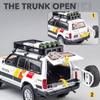 Toyota Land Cruiser LC80 Geländewagen-Simulation, Druckguss- und Spielzeugfahrzeuge, Geräusche und Licht, Rückziehauto 1:24 Alloy Collection Modell