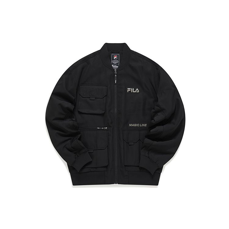 

Fila Multi-Pocket Casual Warm Cotton Jacket Men Jacket Black F11M149909F-BK XXL