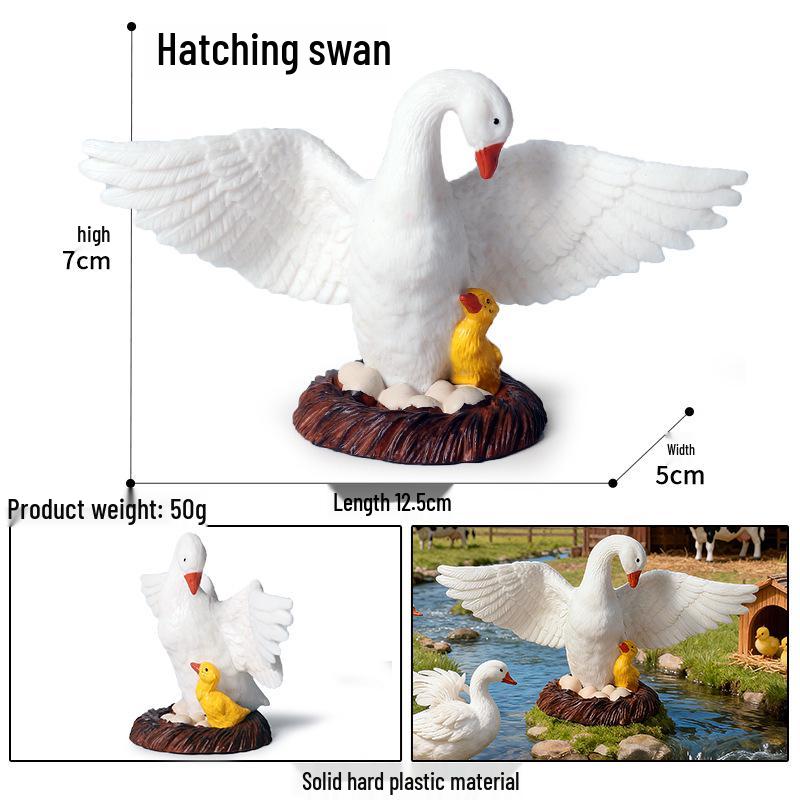 Cross-border Realistic Farm Animal Models: Turkey, Rooster, Swan, Sow, Wild Boar - Children s Toy Ornament.