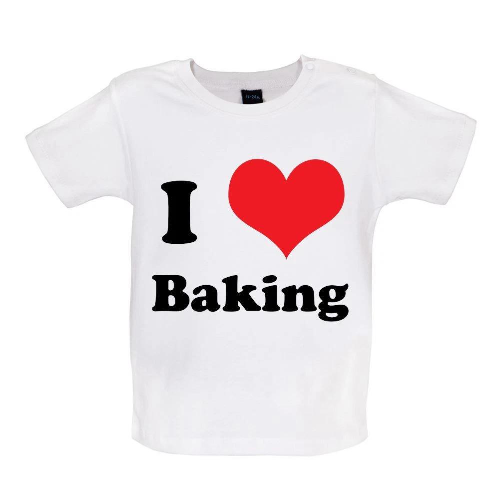 

I Love Baking - Kids Baby Kids Boys Girls Unisex T-Shirt / Bodysuit - Pastry Chef Baker Cake Cakes Bakery 140