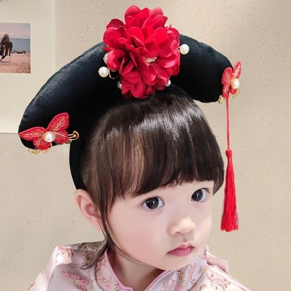 Flower Hanfu Headband Pearl Ancient Style Hair Hoop Classical Chinese Style Headwear  Princess