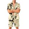 Herren Kurzarm Pyjama Set Knopfleiste Hemd mit Saum Shorts Weich Lässig Nachtwäsche Lounge Set Erhältlich in den Größen S bis XXXXL