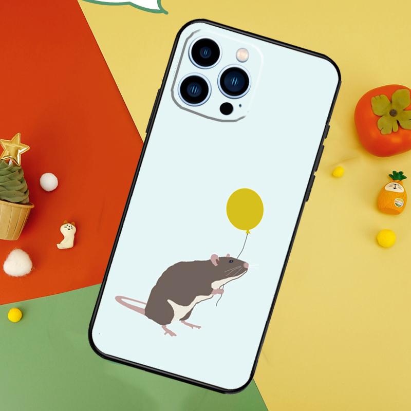 Cute Cartoon Animal Rat Phone Case For iPhone 17 Pro Max 16 15 14 12 11 13 Pro Max Plus 12 13 Mini 16e 17 Air Cover