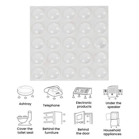 Yousheng Clear Cabinet Bumper Pads Self-Adhesive Silicone Buffer Set Round Cupboard Door Drawer Bumpers for Kitchen Cabinets Cutting Boards Picture