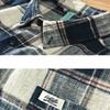 Japanischer Retro-Stil Karierte Langarmhemden Herren Frühling und Herbst Herren Freizeithemden Quadratische Tasche Reine Baumwolle Knopfhemd Tägliches lockeres Oberteil