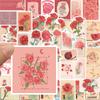 10/30/50pcs Cute Cartoon Red Rose Letter Stickers Vintage Aesthetic Graffiti Decals DIY Luggage Helmet Phone Sticker Decoration
