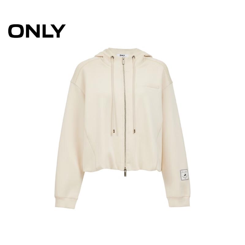 ONLY Women's Loose Dropped Shoulder Double Zip Hooded Sweatshirt