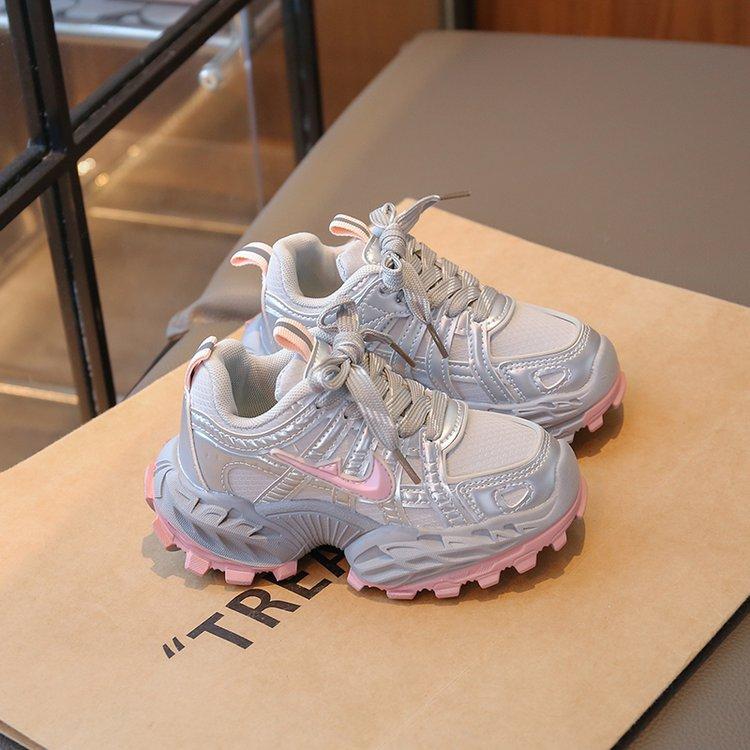 Girls' Sports Shoes 2025 Autumn and Winter New Boys' Dad Shoes Girls Velvet Two Cotton Casual Shoes Children's Running Shoes