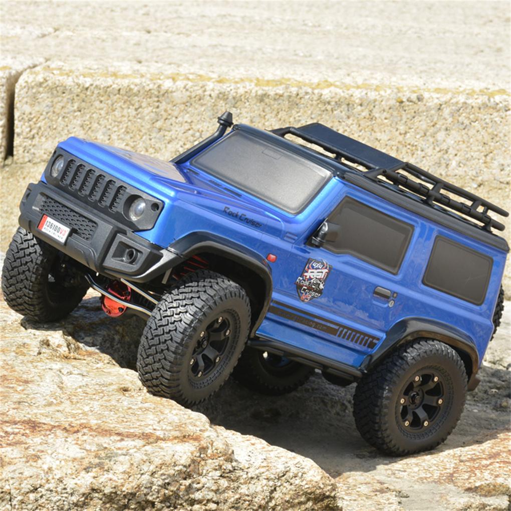 

RGT 1/10 136100 V3 Радіокерована машина 4WD Rock Cruiser Crawler Позашляховик-баггі для скелелазіння Rc-4 Водонепроникна модель автомобіля з радіоуправлінням синій