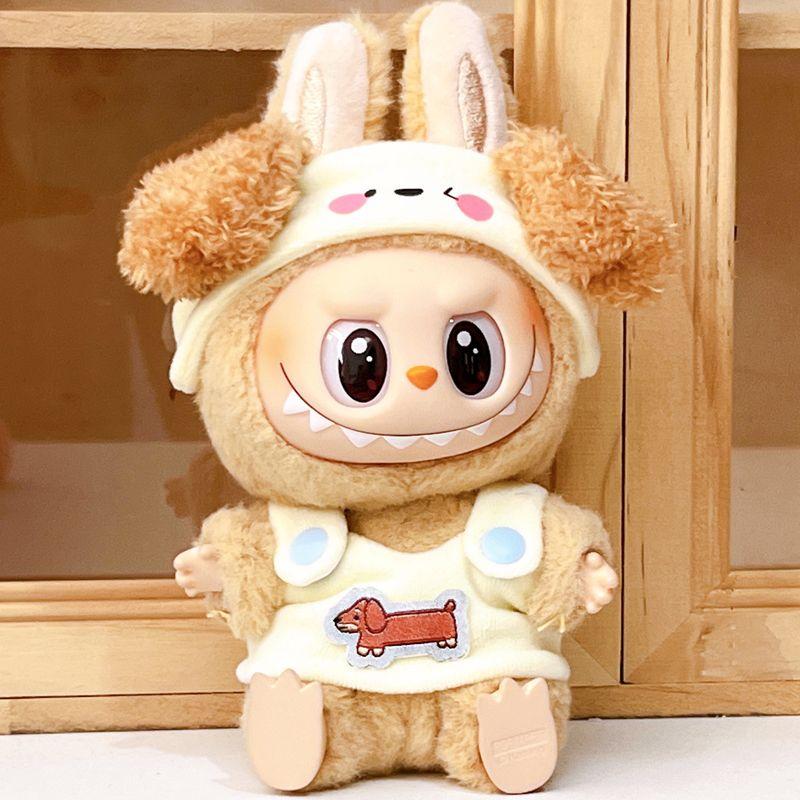 Одежда для куклы Лабу Милый комбинезон Переодевание Стоячая поза Подвеска Виниловая одежда для куклы Labubu baby clothes