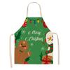 Christmas Snowflake Reindeer Gingerbread Man Print Linen Apron Sleeveless Dirty Resistant Cooking Bib 47x38cm 68x55cm