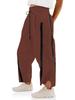 Men's Casual Wide Leg Pants with Side Stripes and Drawstring Waist In Multiple Colors