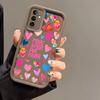 Love Heart Leaves Flower Case For Iphone 17 16 15 14 13 12 11 Pro Max 17 Air 16E Plus Silicone Matte Protection Shockproof Cover