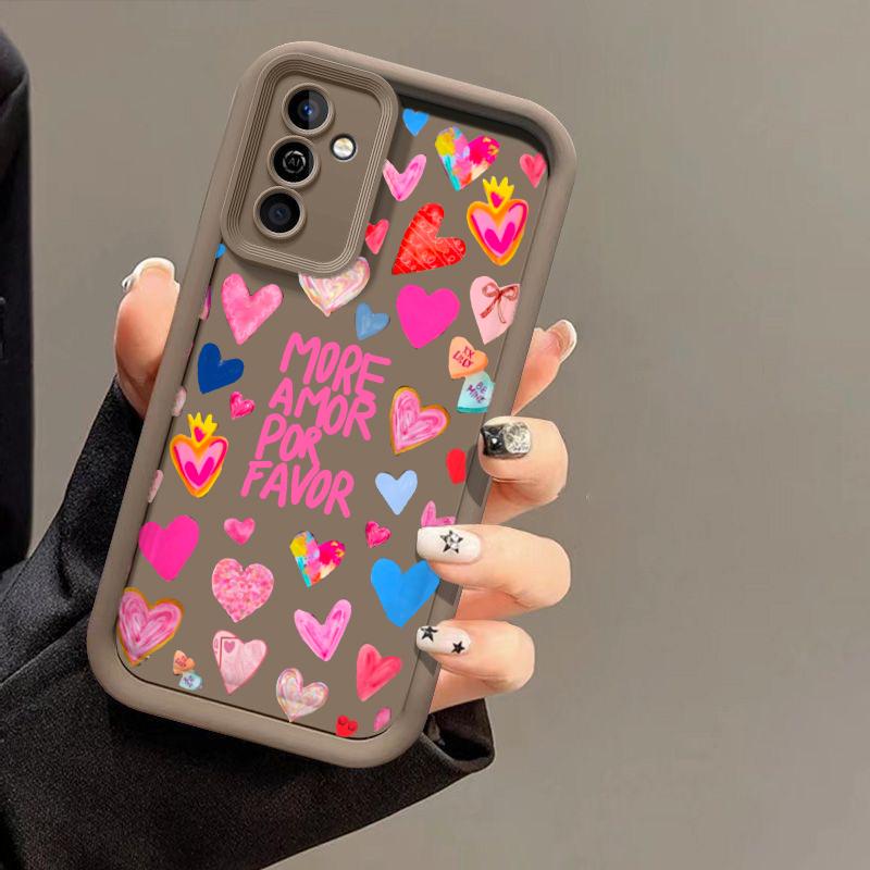 Love Heart Leaves Flower Case For Iphone 17 16 15 14 13 12 11 Pro Max 17 Air 16E Plus Silicone Matte Protection Shockproof Cover