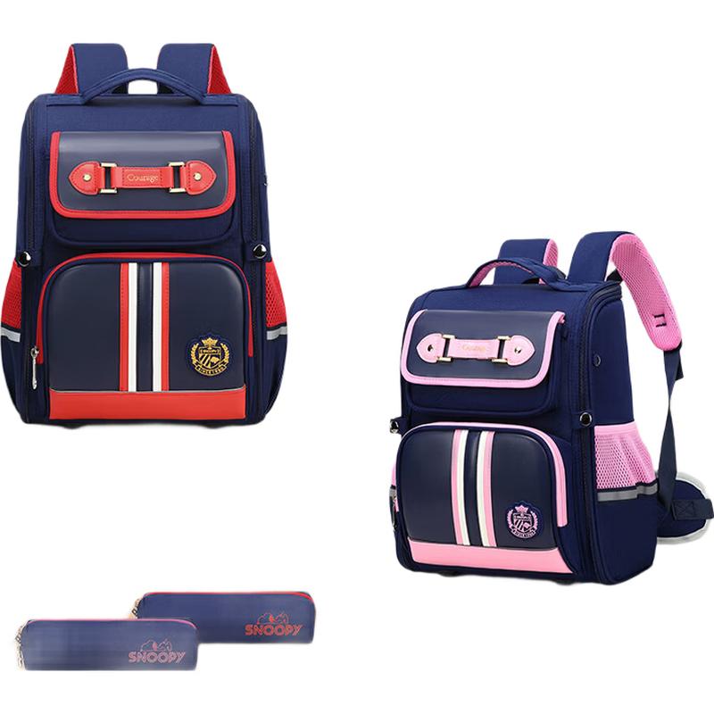 SNOOPY Lightweight Spine Protection School Backpack