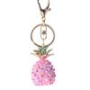 Simulated Pineapple Keychain with Diamonds, Women's Style Handbag Pendant, Creative Handmade Jewelry