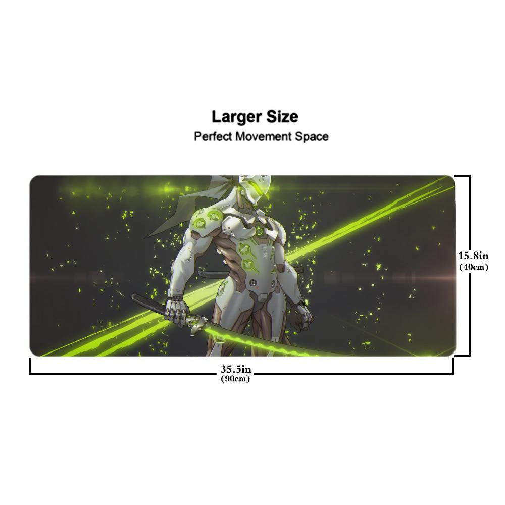 Genji Mouse Pad 500X1000 mm Large Gaming Mousepad Gamer XL Rubber Otaku Keyboard Pad Laptop Desk Mat