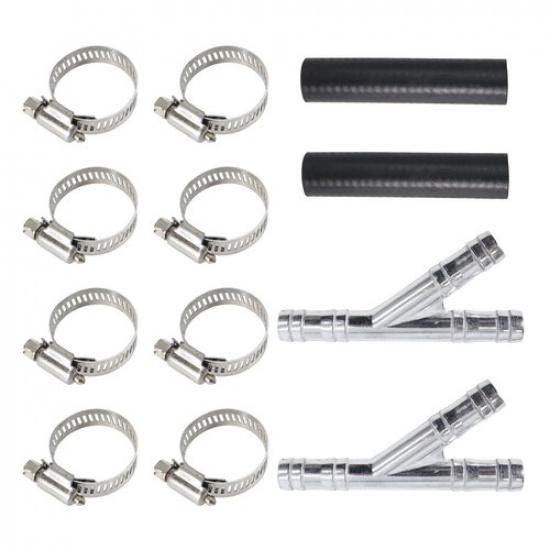 47238HP 2x Heater Hose Connector With Clamps For CHRYSLER DODGE FORD LINCOLN