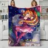 Anime S-Saint Tail Throw Flannel Blanket Perfect for Sofa Office Bed Travel Sleep Read Relax Camping four season use