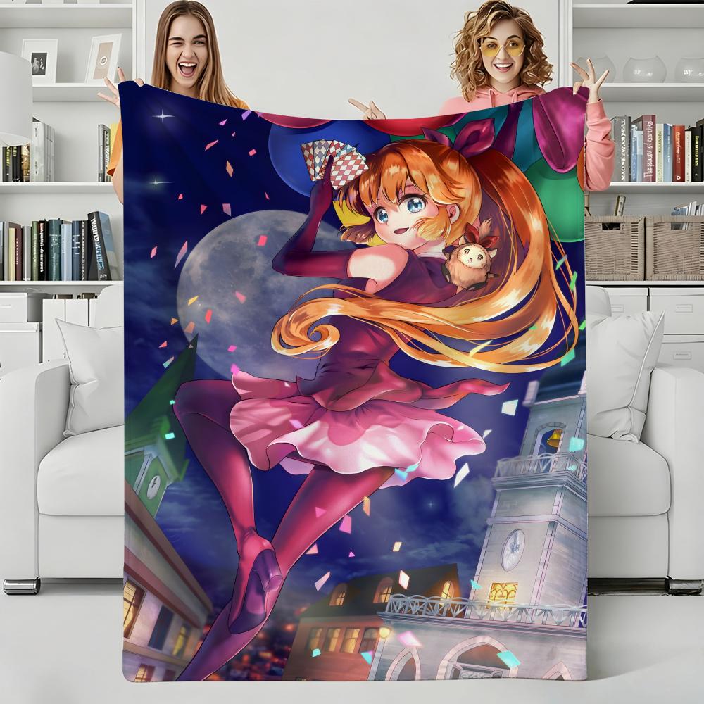 Anime S-Saint Tail Throw Flannel Blanket Perfect for Sofa Office Bed Travel Sleep Read Relax Camping four season use