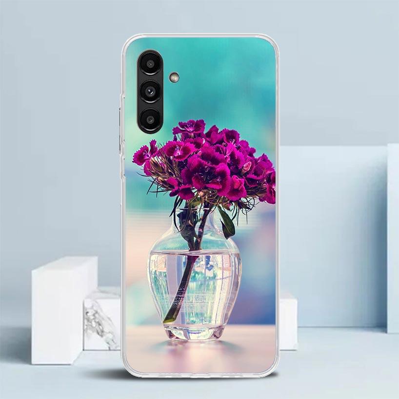 Purple Lavender Flowers Phone Case For Samsung Galaxy A17 A37 A57 A16 A15 A14 A13 A56 A55 A54 A53 A36 A35 A34 A33 A26 A25 A24 A2