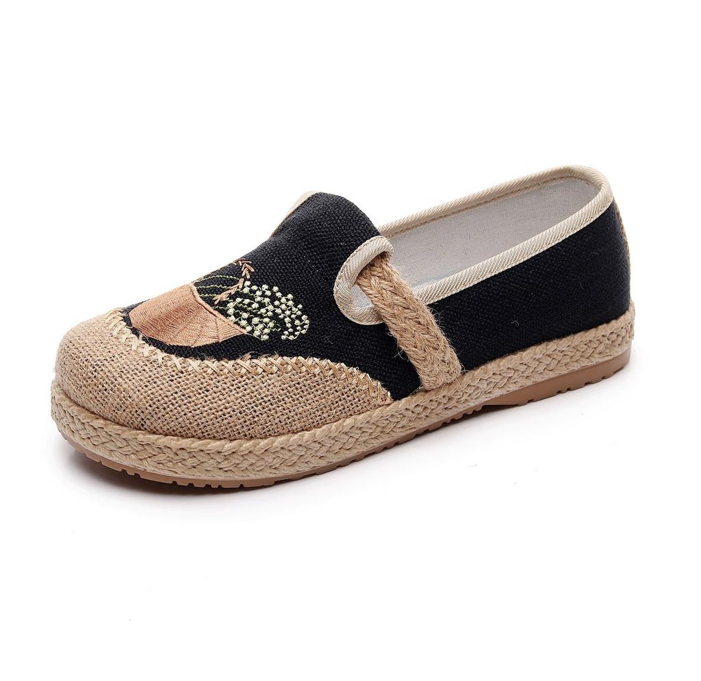 Customized old Beijing cloth shoes summer women's trend comfortable versatile soft sole non-slip mesh one pedal lazy fisherman shoes