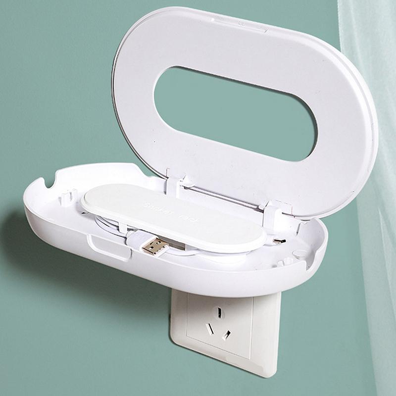 Punch-Free Socket Storage Rack On The Wall Router Shelf Outlet Placement Holder Cable Organizer Bedroom Living Room Decoration