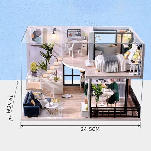 (t-FREAK) Dollhouse DIY Kit Set Miniature The Satisfied Time