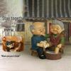 Resin Elderly Couple Statue: Anniversary & Birthday Gift for Home Decor