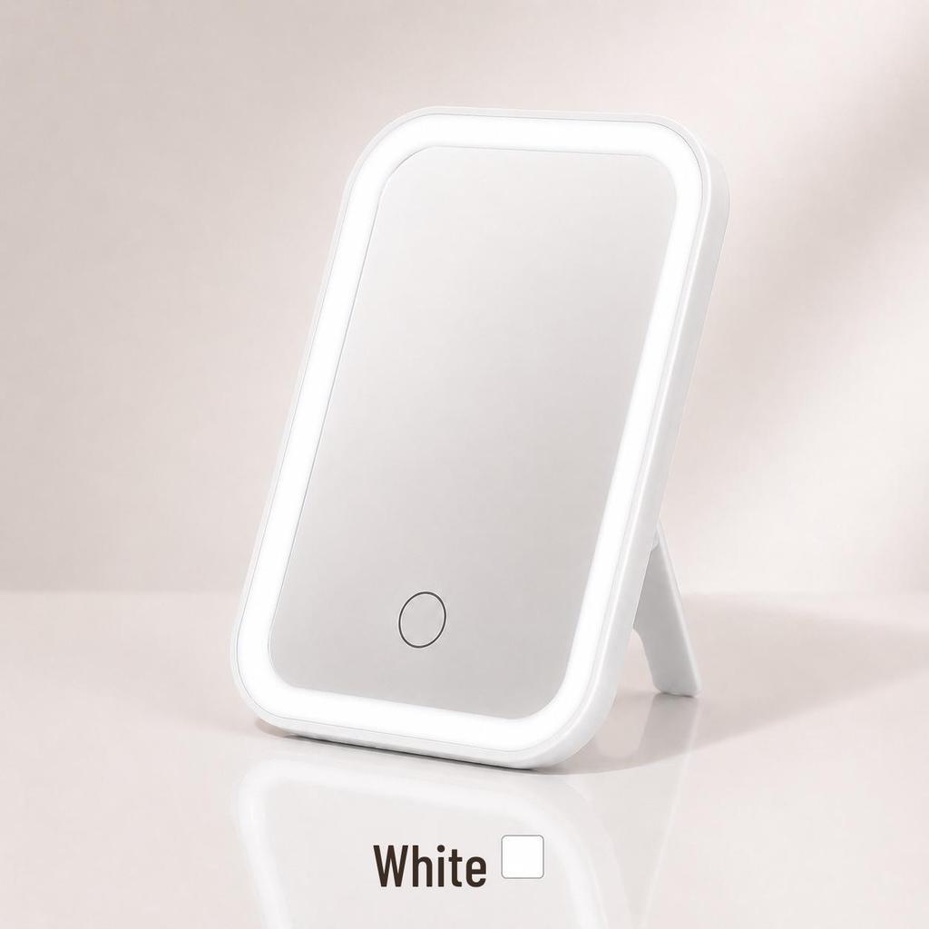 LED Smart Makeup Mirror with Lights - Vanity Table or Desktop for Girls' Bedroom or Student Dorm