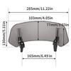 Alpha Rider Universal Windscreen Easy Spoiler Air Deflector for BMW F800 Available In Two Gray Colors Extension, Windshield, Spoiler, Installation,