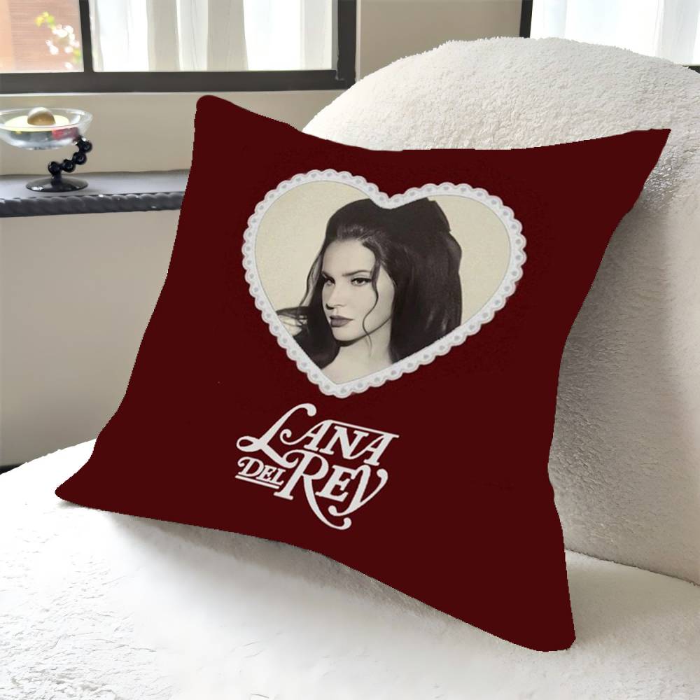 1PC Girl Singer Lana Del Rey Pillow Case Square  Bedroom Sofa Leisure Comfort Cushion Car Home Decoration
