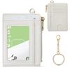 [Ganve] Pass Case, Card Holder with Keychain, Women's Fragment Case, LeatherFaux Leather, Stylish, Slim 5mm, Coin Purse, Double-Sided, Holds 6 IDIC