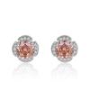 New Seiko Rose Cut Papalacha Zircon Necklace Earrings Color Treasure Ring Three-piece Set