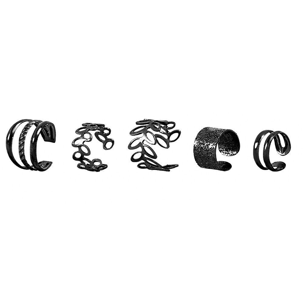 

Винтажные клипсы-пусеты в форме буквы С: Набор из 5 предметов для непроколотых ушей