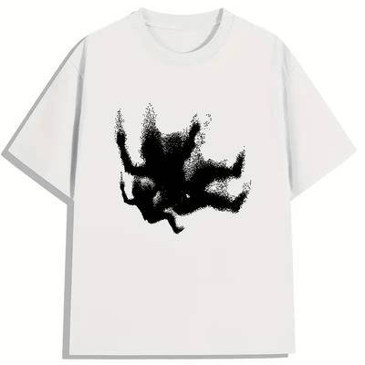 Y2K Cotton Tshirt Men Clothes Summer ONeck Loose Gothic Harajuku Graphic Print Aesthetics Short Sleeve Top Hip Hop Streetwear