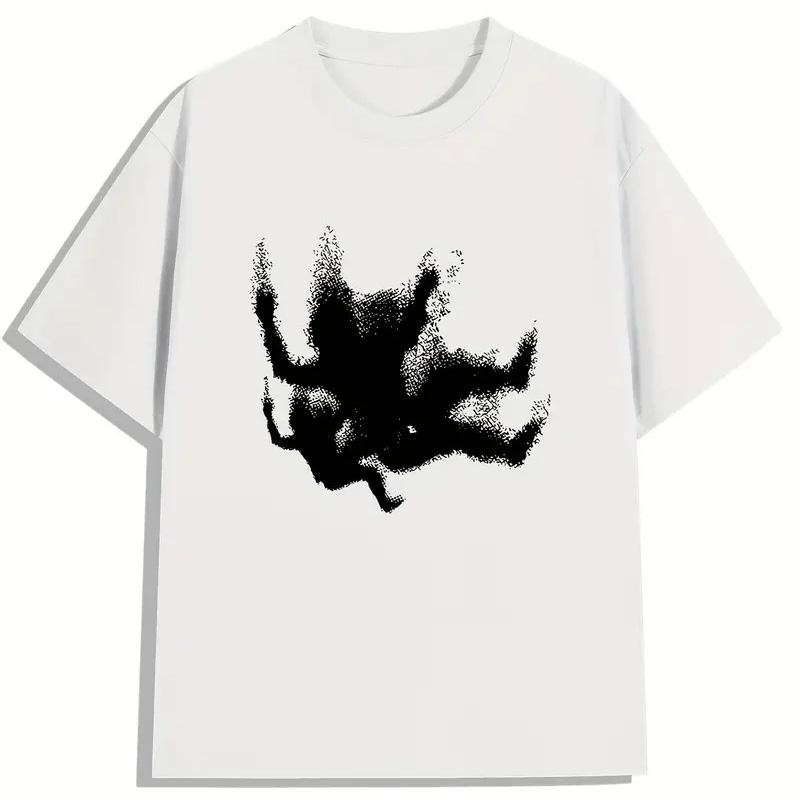 

Y2K Cotton Tshirt Men Clothes Summer ONeck Loose Gothic Harajuku Graphic Print Aesthetics Short Sleeve Top Hip Hop Streetwear S