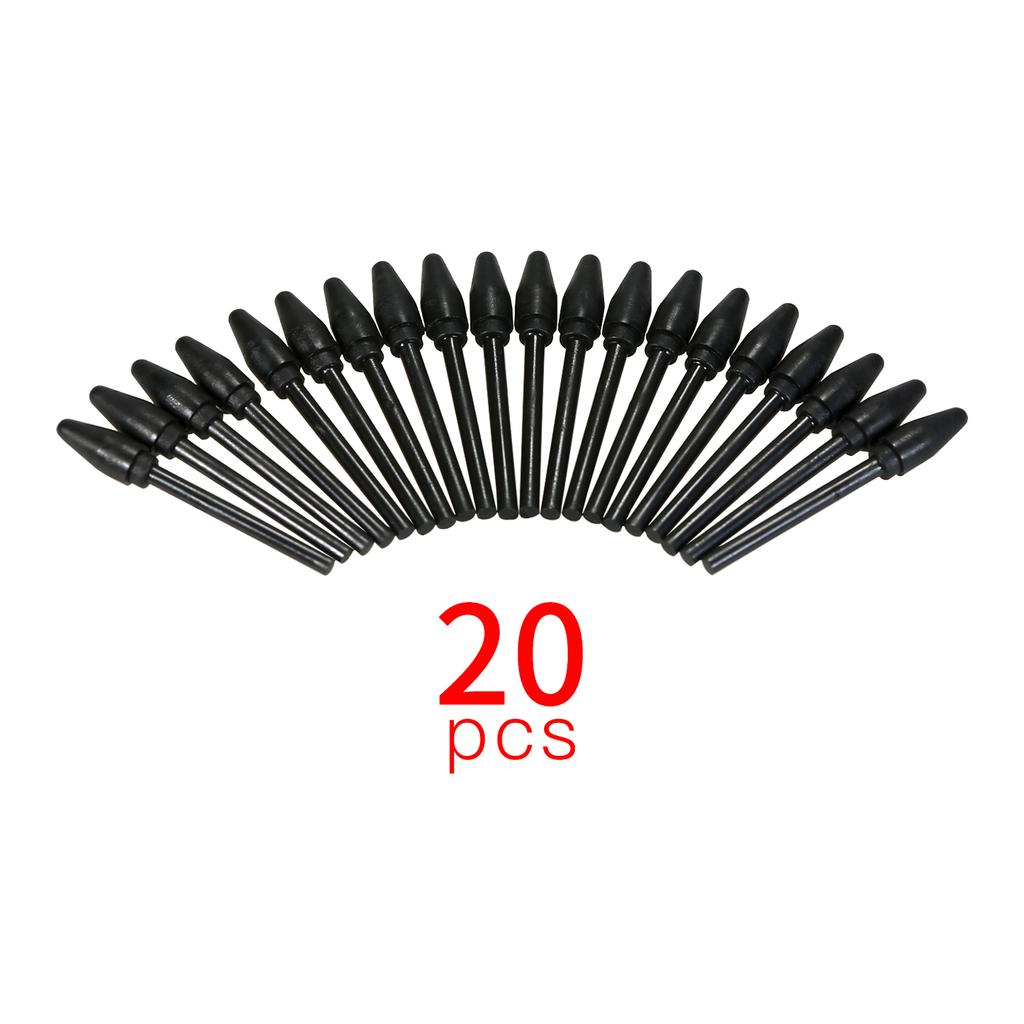 20pcs Replacement Nibs Pen Tips Compatible with All BOSTO Graphic Monitor Drawing Tablet Battery Stylus Black