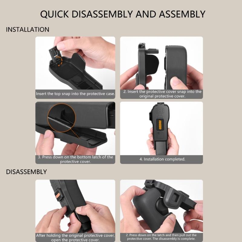 Flip Cover Camera Lens Protectors Featuring Shockproof ABS Material And Compactly Carrying Case For Accessories