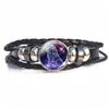 1PC Zodiac Signs Constellation Charm Luminous Bracelet Men Women Fashion Multilayer Braided Leather Bracelet Bracelet