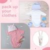A34R Hanging Clips Bulk 60-Pack Multi-Purpose Laundry Hooks With Plastic Rope Hangers For Baby Clothes Closet Organizers
