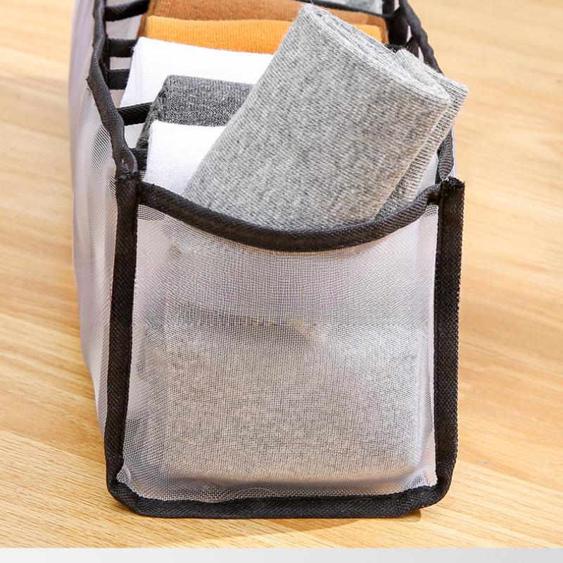 Mesh Underwear Storage Box Can Be Folded To Put Bras, Panties, Socks, Drawer Divider Organizer Box