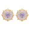 Natural Garnet Tanzanite Sapphire Topaz Stud Earrings Women'S S925 Sterling Silver Gemstone Ear Jewelry