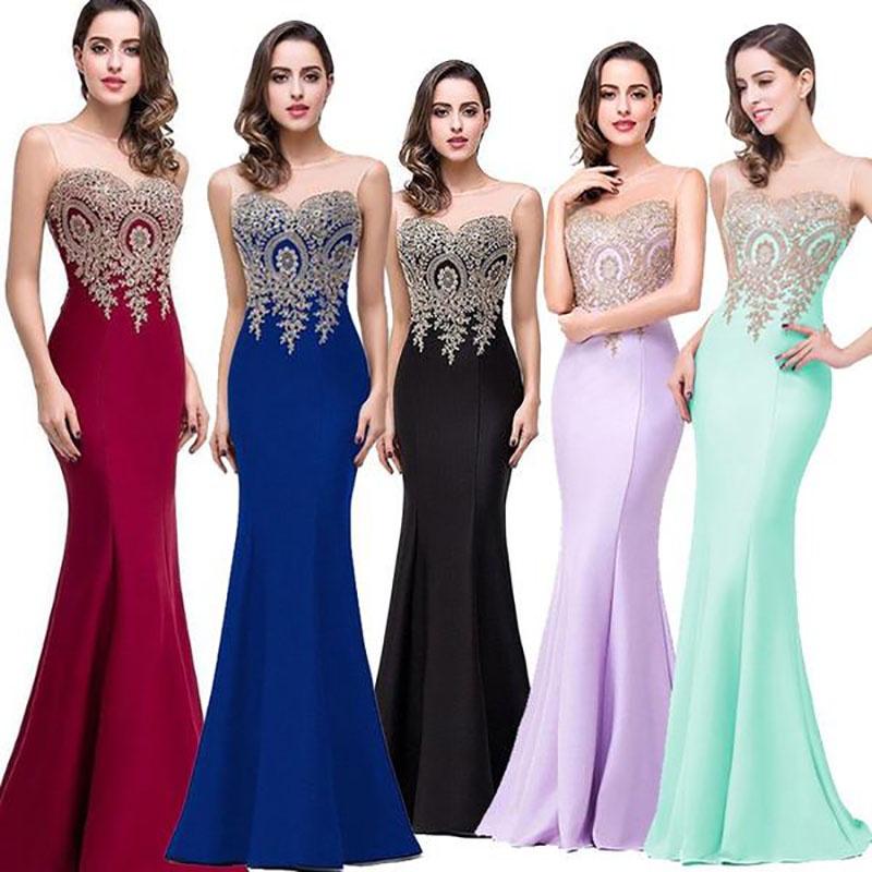 Elegant Women Formal Wedding Bridesmaid Evening Party Ball Prom Gown Long Cocktail Dress With Timeless Design