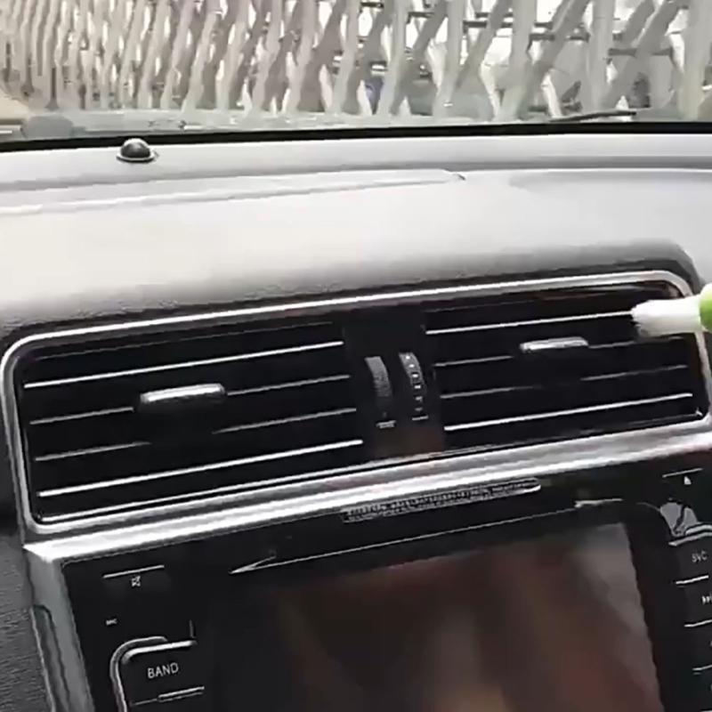 Double Ended Microfiber Vent Duster Cleaning Brush Automotive Air Conditioner Duster for Car Air Outlets Dust Collector