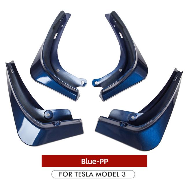 Flaps de noroi pentru mașină Flaps de noroi pentru Tesla Model Y 2023 2022 Apărător Apărător roată față spate Apărător de noroi din fibră de carbon ABS fără găurire